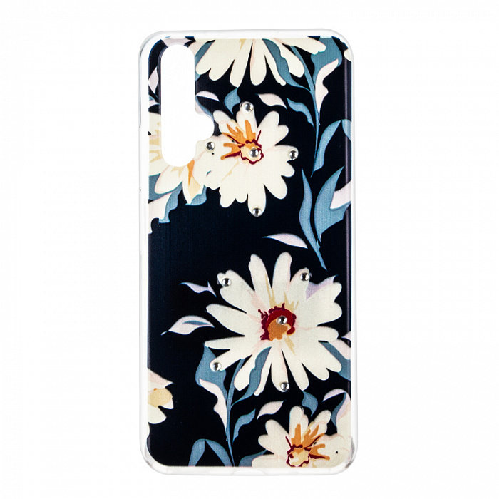 Накладка Phopart Samsung A217 Galaxy A21S со стразами Цветы №6760