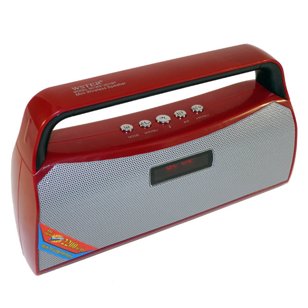 Колонка Bluetooth WS-Y2511BT (TF+USB+FM) красная