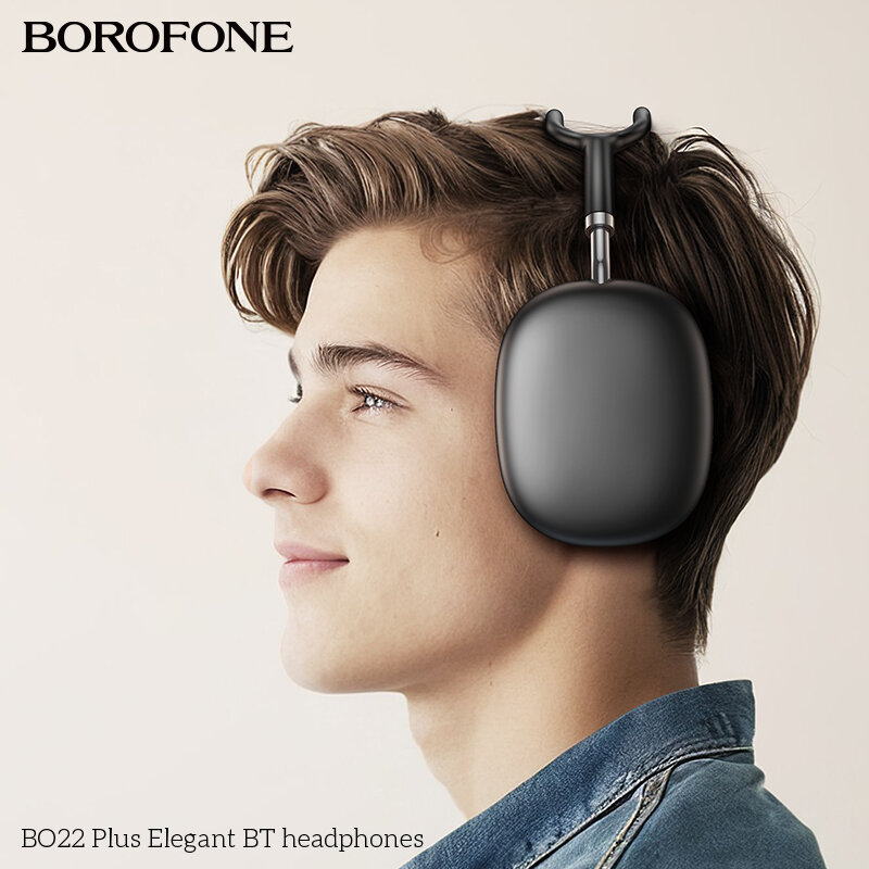 Гарнитура Bluetooth  BOROFONE BO22 Plus bluetooth 5.4, полноразмерная, серая
