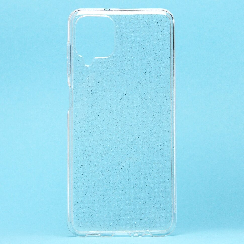 Накладка SC123 Samsung A125 Galaxy A12 (white) с блестками