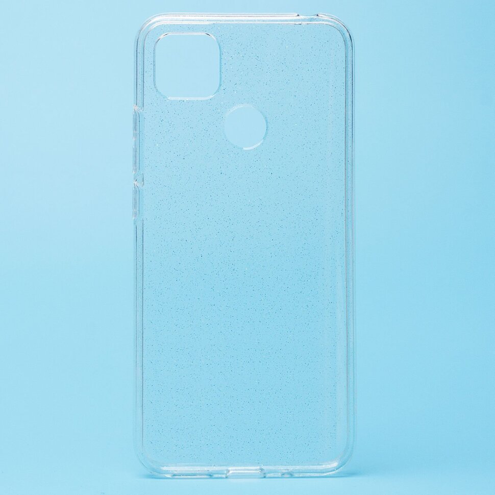 Накладка SC123 Xiaomi Redmi 9C (white) с блестками