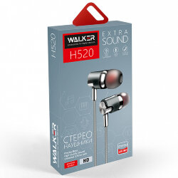 Гарнитура MP3 WALKER H520 угловой разъем серая