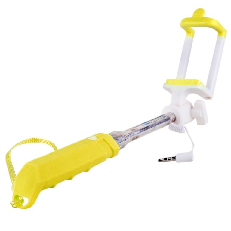 Селфи штатив Monopod Mini Rainbow 15-53 см желтый