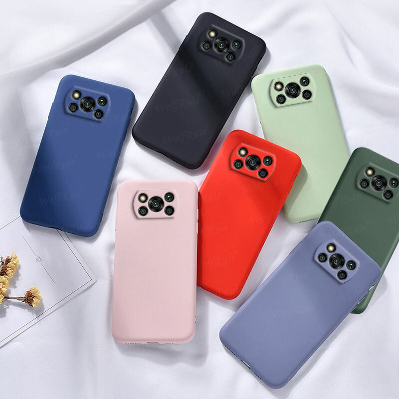 Накладка TPU МАТОВАЯ Xiaomi Poco X3 красная