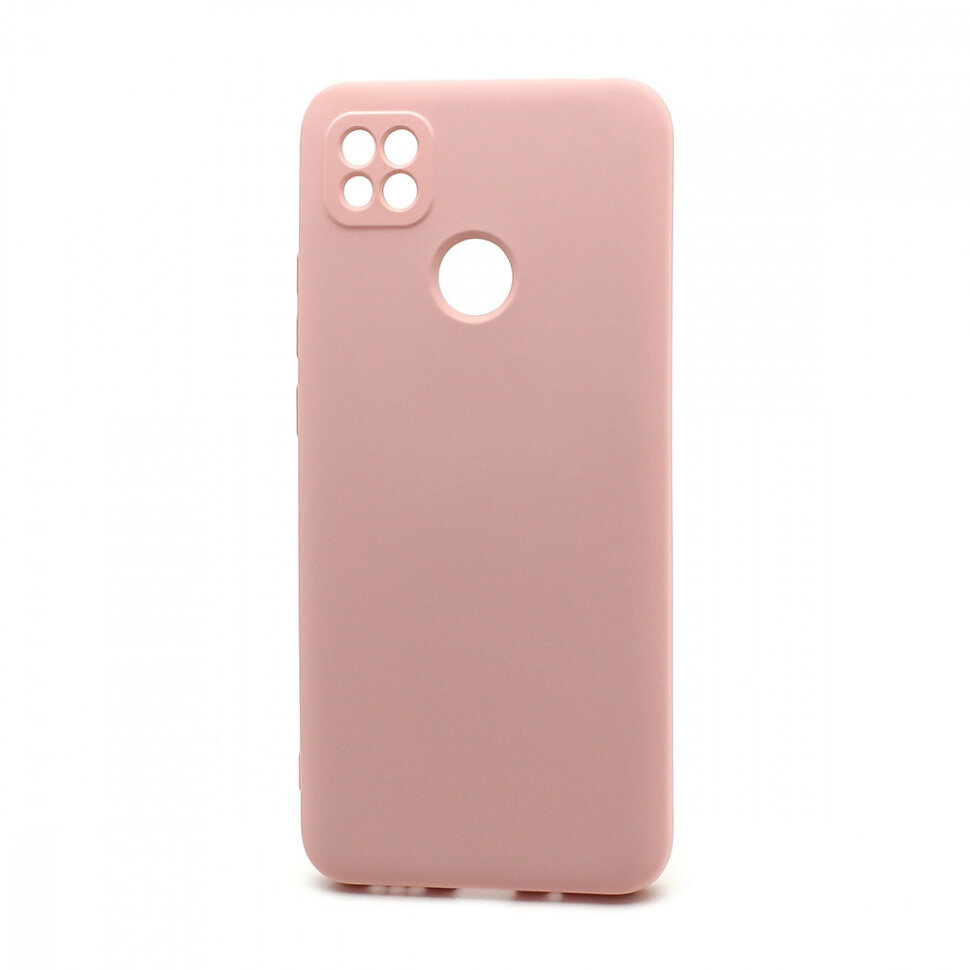 Накладка Silicone case NEW для Xiaomi Redmi 9C, светло-розовая