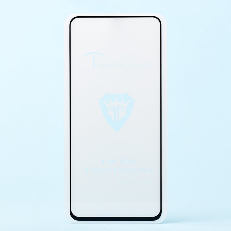 Стекло 2,5D "Full glue" с рамкой для Samsung A805 Galaxy A80 черное, Brera