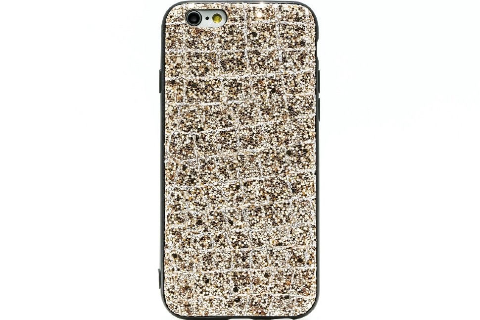 Накладка ПАЙЕТКИ с блестками IPhone 6 золото