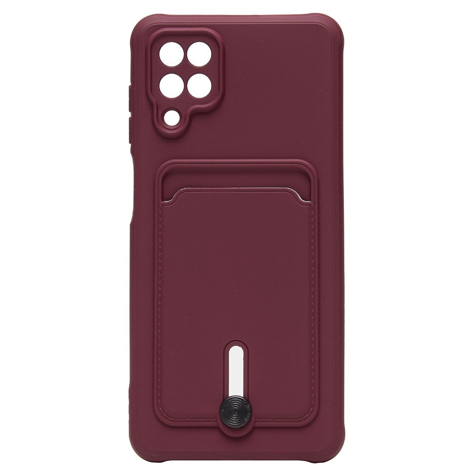 Накладка SC304 Samsung A125 Galaxy A12 с визитницей (bordo)