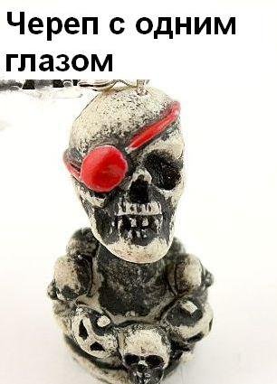 Брелок Череп с одним глазом