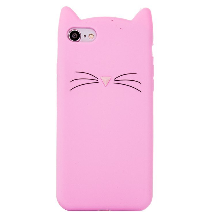 Накладка SC044 CAT iPhone 7 (011) розовая