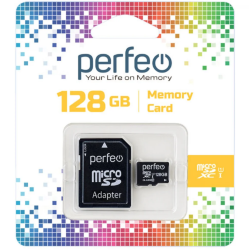Perfeo microSDXC 128GB High-Capacity (Class 10) с адаптером
