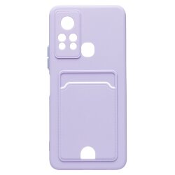 Накладка SC315 Infinix HOT 11S с визитницей (light violet)