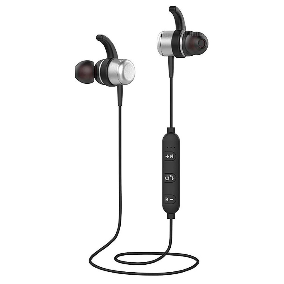 Наушники вакуумные BLUETOOTH T1 Sport серебро