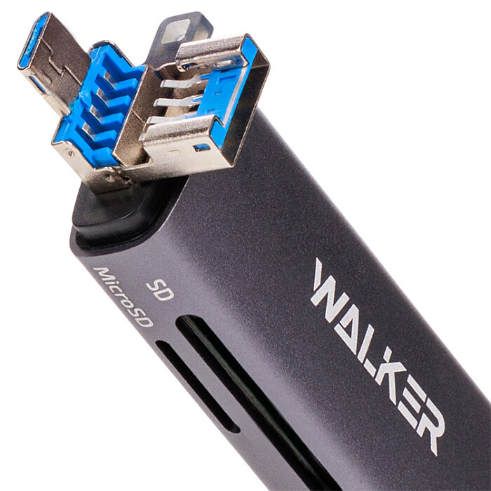 Card reader WALKER WCD-83 (SD/microSD/USB) Type-C-USB-microUSB