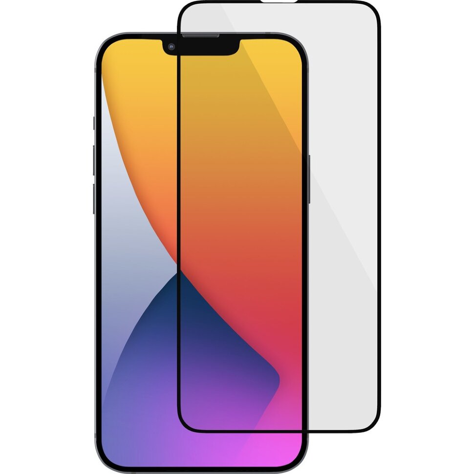 Стекло 3D "Full glue" с рамкой для Apple iPhone 13 Pro Max черное, тех.упаковка