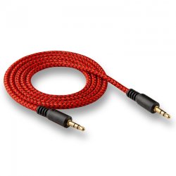 AUX кабель 3,5 * 3.5 WALKER WCA-205 в пакете красный