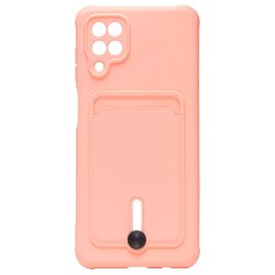 Накладка SC304 Samsung A125 Galaxy A12 с визитницей (light pink)