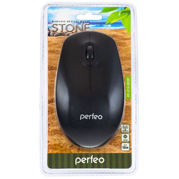 Мышь беспроводная Perfeo Stone PF-515-WOP-B черная
