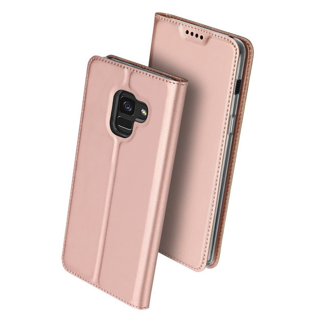 Чехол-книга Dux Ducis SKIN Pro Series для Samsung A530 Galaxy A8 2018 rose gold