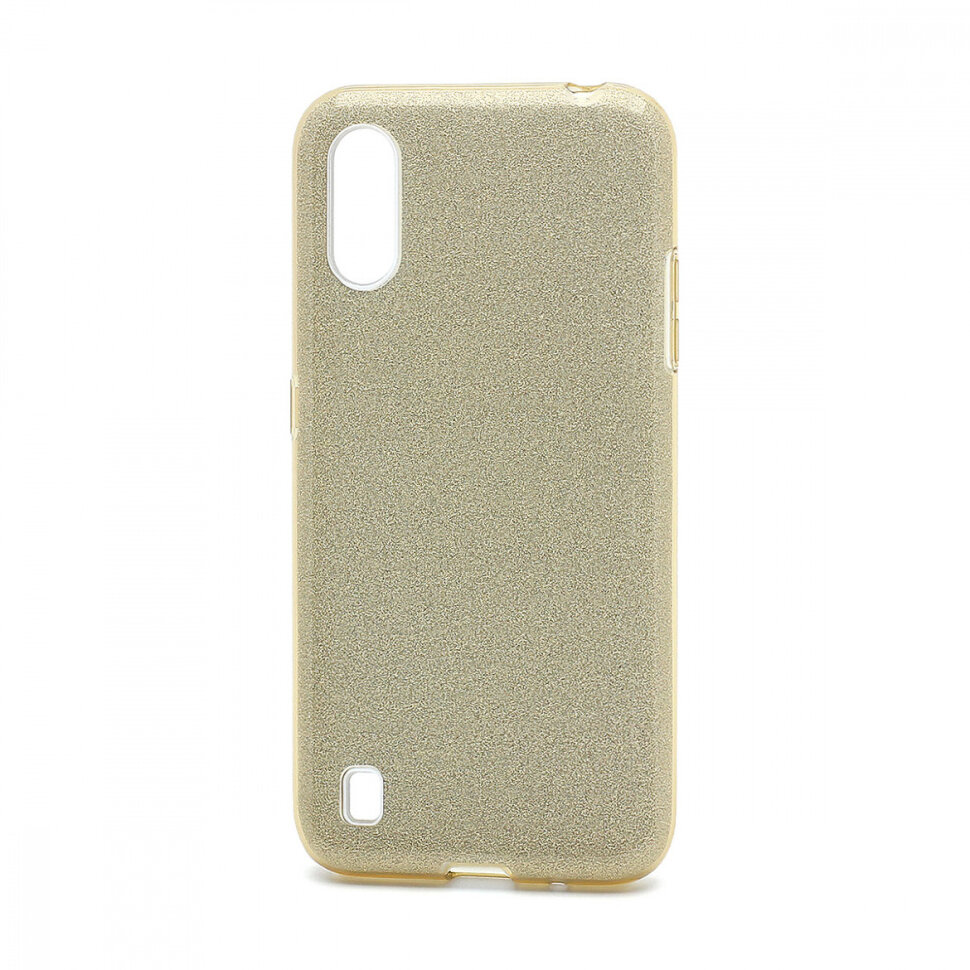 Накладка SC097 БЛЕСТКИ 3в1 Samsung A01 (gold)