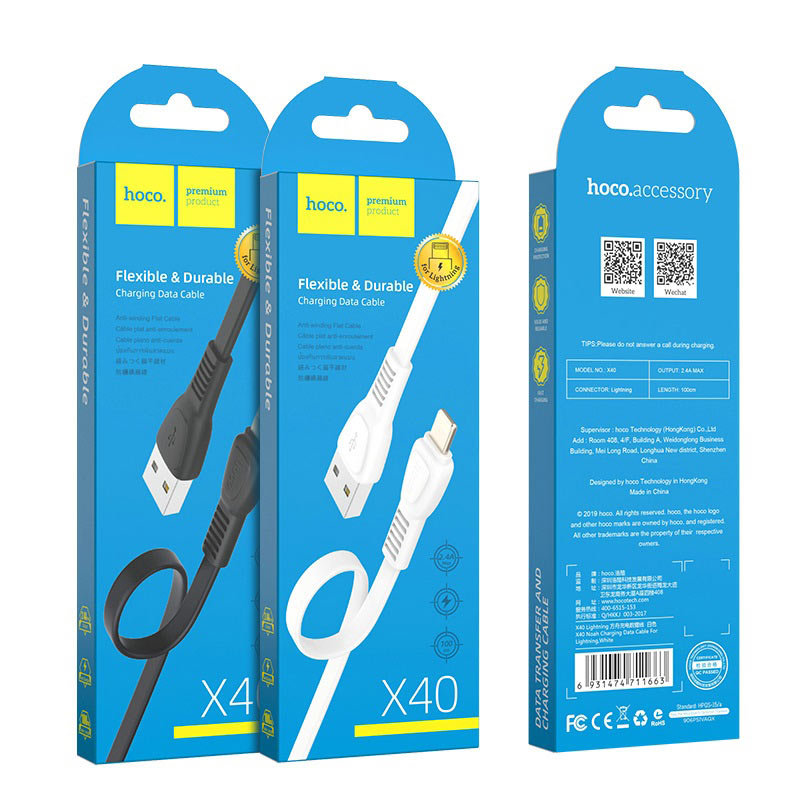 USB кабель на iPhone 5 HOCO X40 Noah белый