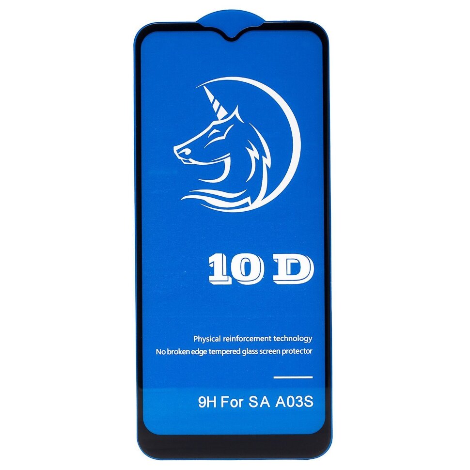 Стекло 3D "Full glue" с рамкой для Samsung A037 Galaxy A03s черное, Activ