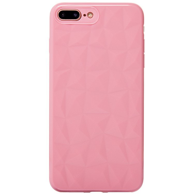 Накладка SC072 Призма глянцевая iPhone 7 Plus/8 Plus розовая