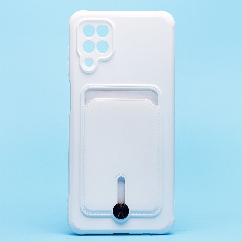 Накладка SC304 Samsung A125 Galaxy A12 с визитницей (white)