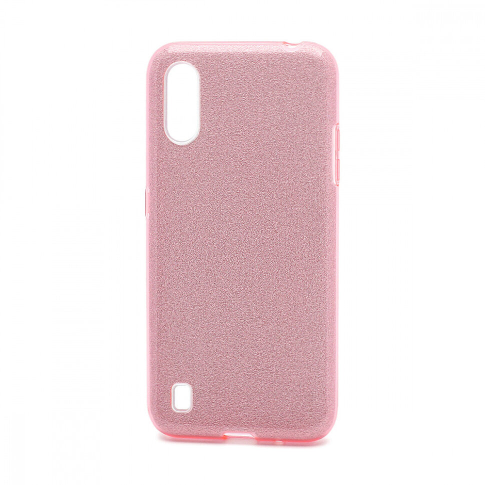 Накладка SC097 БЛЕСТКИ 3в1 Samsung A01 (pink)