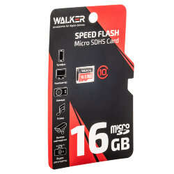 WALKER microSDHC 16GB High-Capacity (Class 10) без адаптера