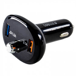FM-модулятор Bluetooth MicroSD/1 USB 3.1A/AUX/пульт FM-C192
