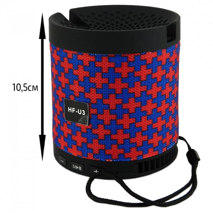 Колонка Bluetooth HF-U3 красно-синяя