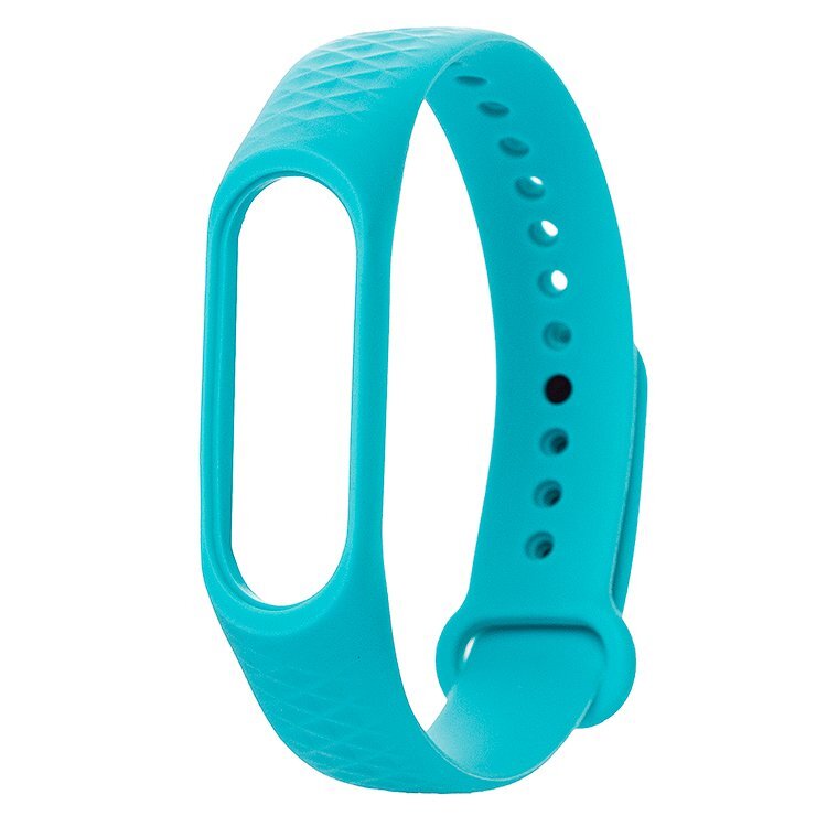 Ремешок силиконовый для Xiaomi Mi Band 3/4 Рельеф темно-зеленый