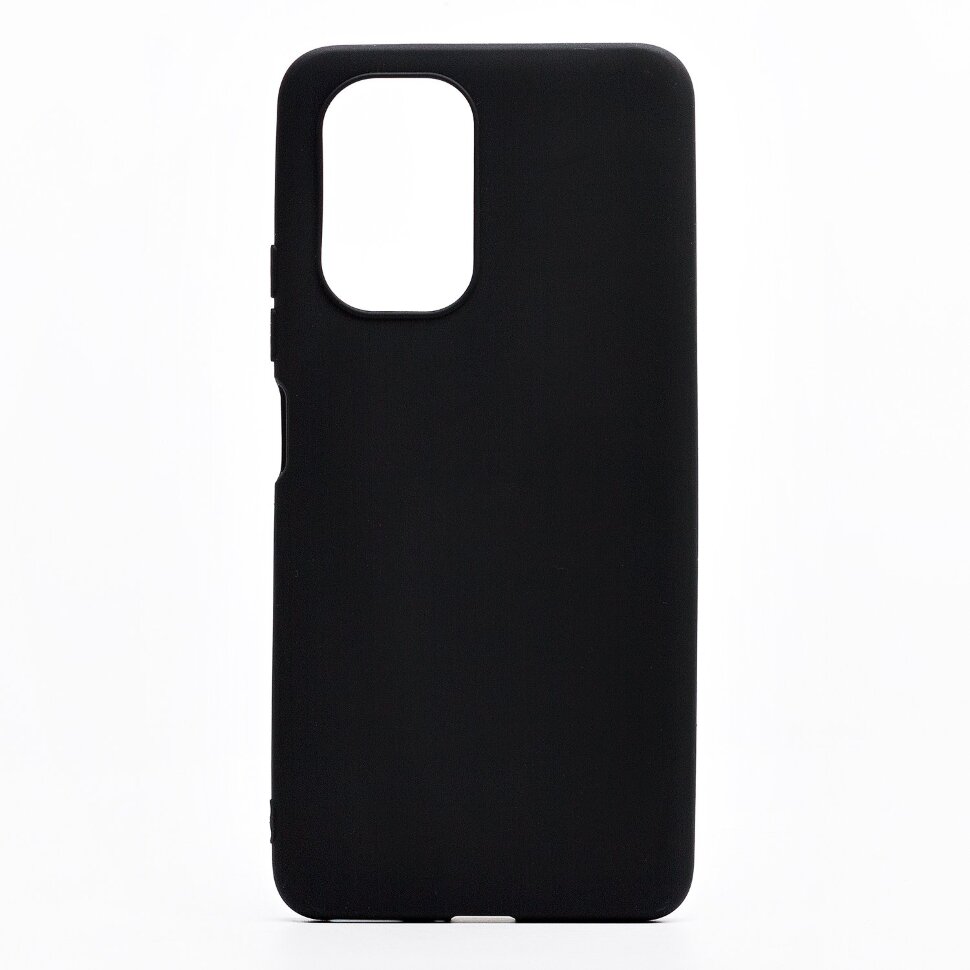 Накладка с глянцевым ободком МАТОВАЯ Xiaomi Poco F3 черная