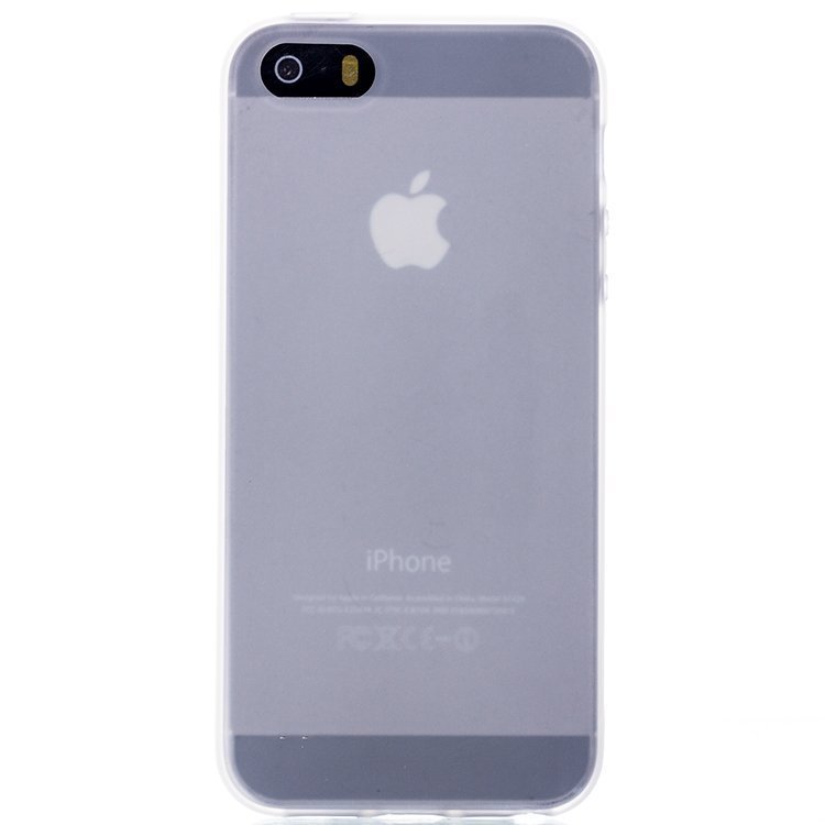 Накладка с глянцевым ободком МАТОВАЯ IPhone 5 белая