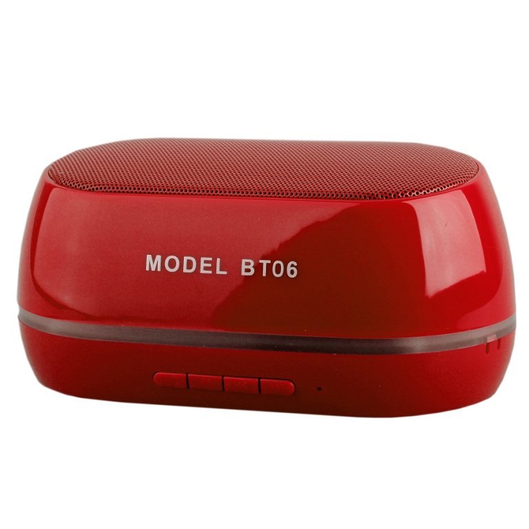 Колонка Bluetooth BT06 (TF+USB+FM) красная