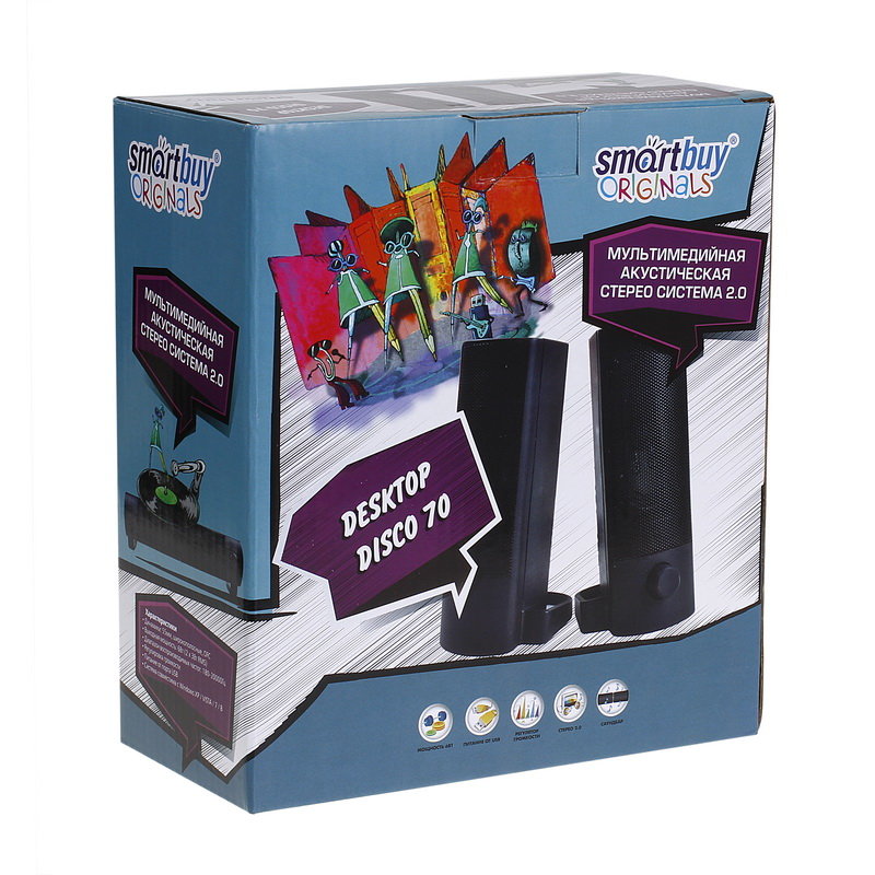 Колонки для компьютера SmartBuy SBA-1500 Desctop Disco 70, USB