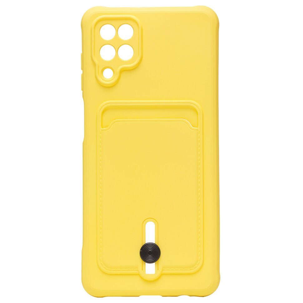 Накладка SC304 Samsung A125 Galaxy A12 с визитницей (yellow)