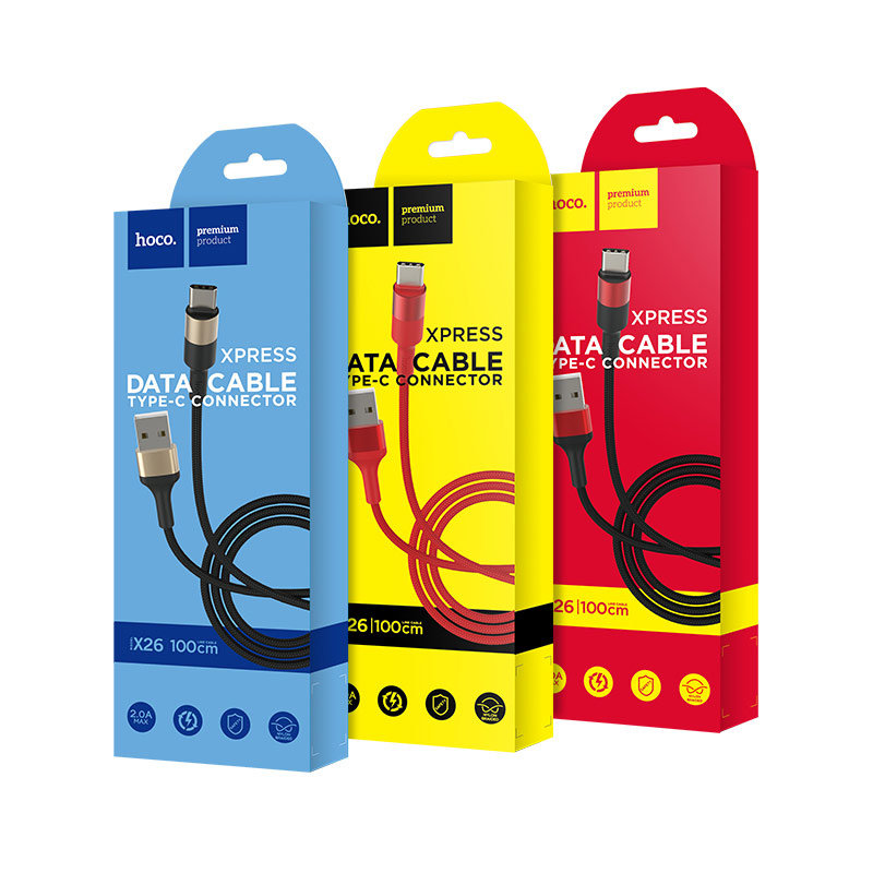 Кабель USB - Type-C HOCO X26 Xpress 1М черно-золотой*