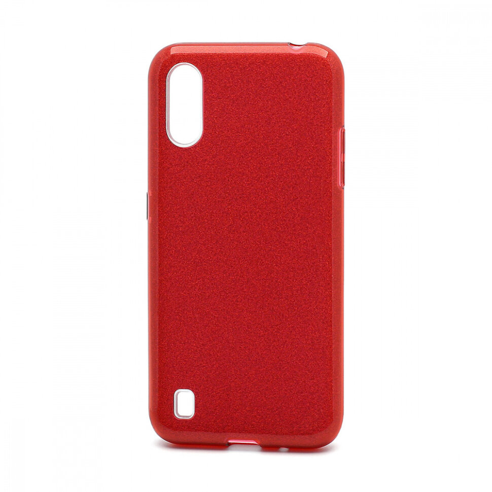 Накладка SC097 БЛЕСТКИ 3в1 Samsung A01 (red)