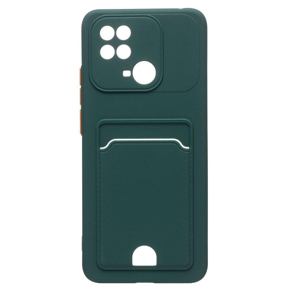 Накладка SC315 Xiaomi Poco C40 с визитницей (dark green)