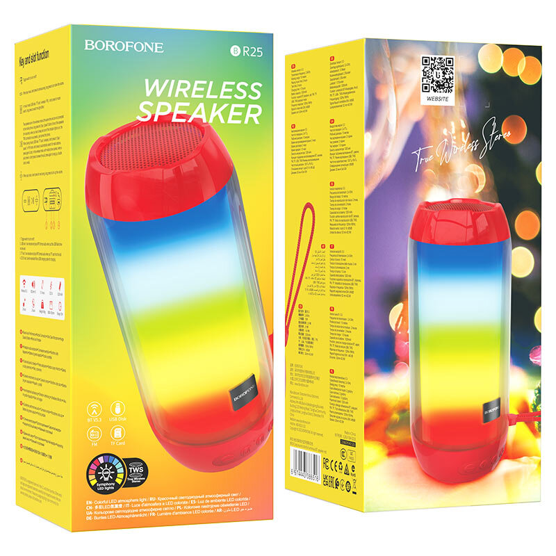 Колонка Bluetooth BOROFONE BR25 Crazy sound, красная