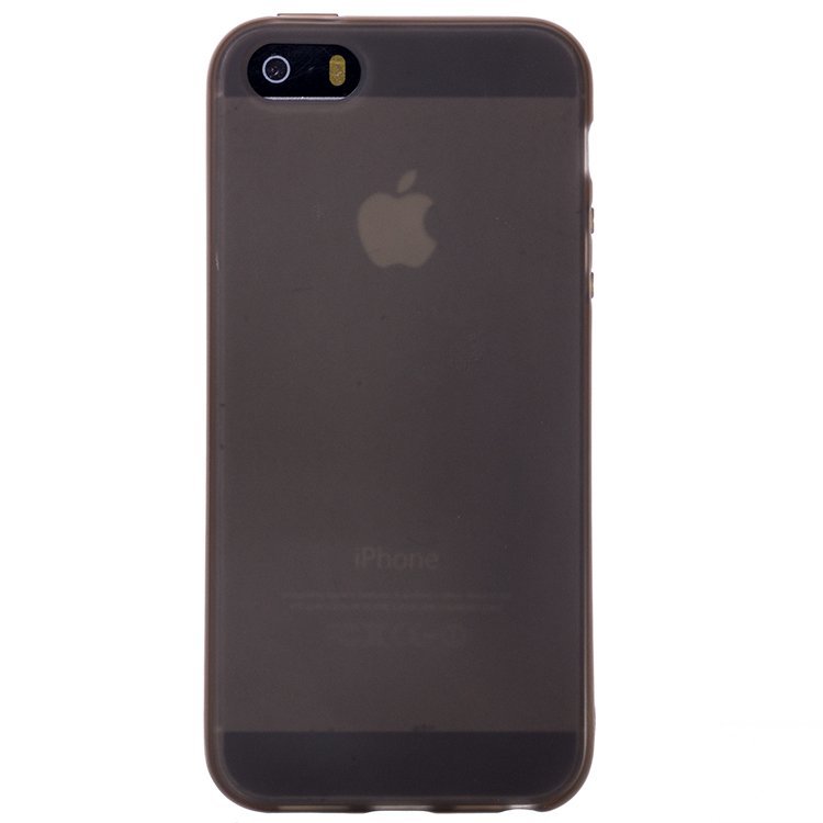 Накладка с глянцевым ободком МАТОВАЯ IPhone 5 серая