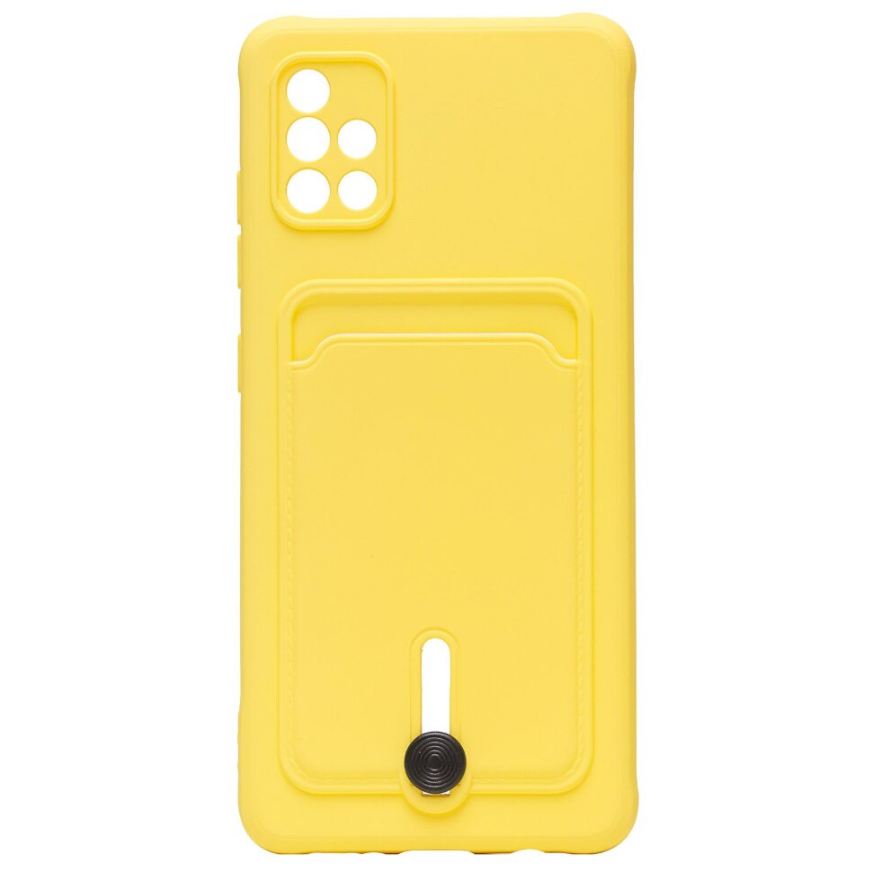 Накладка SC304 Samsung A515 Galaxy A51 с визитницей (yellow)