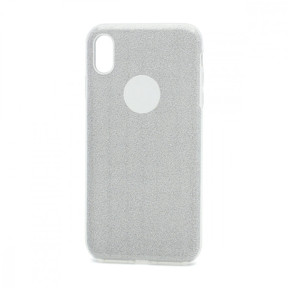Накладка SC097 БЛЕСТКИ 3в1 iPhone X/XS (silver)