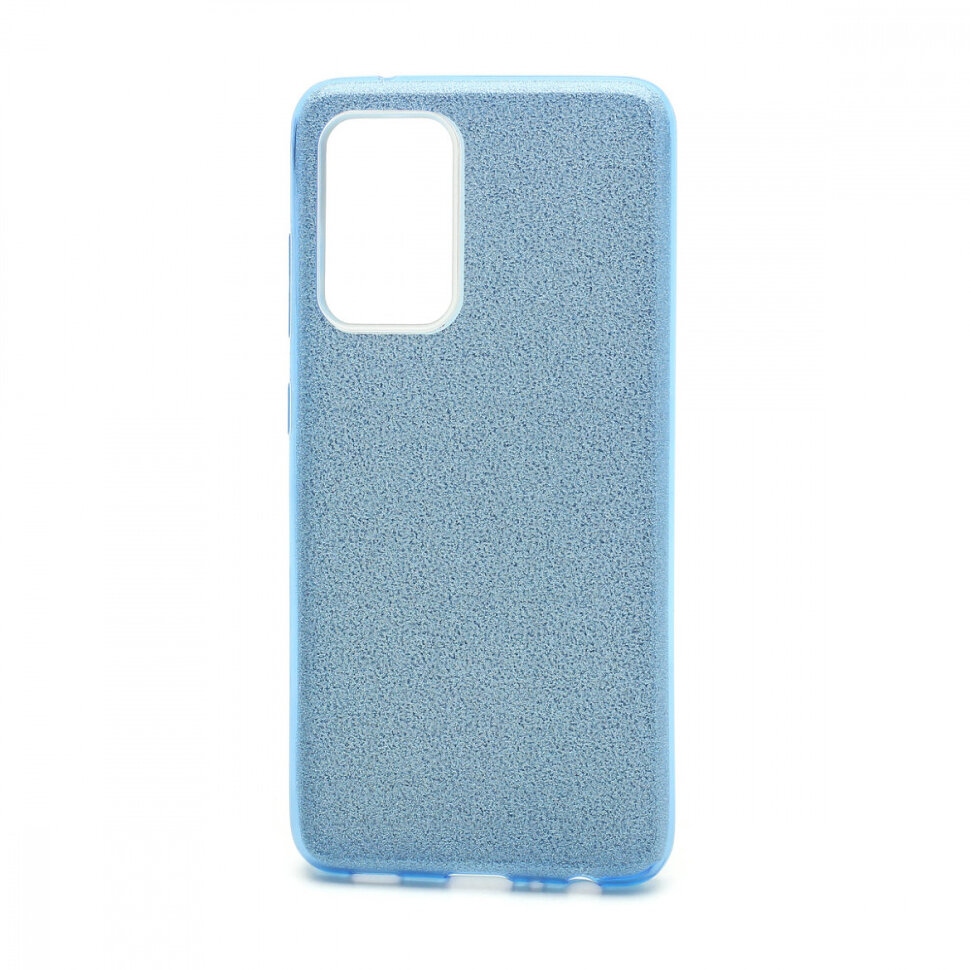 Накладка SC097 БЛЕСТКИ 3в1 Samsung A525 Galaxy A52 (blue)