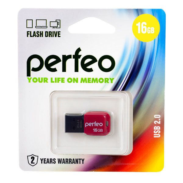 Perfeo USB 16GB M02 Black/red