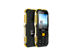 Мобильный телефон Olmio X02 black/yellow (2 Sim, microSD, Bluetooth, FM, 2250 mAh, Фонарик, Камера)