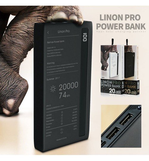 Внешнее ЗУ Power Bank REMAX Linon Pro 20000mAh RPP-73 черное