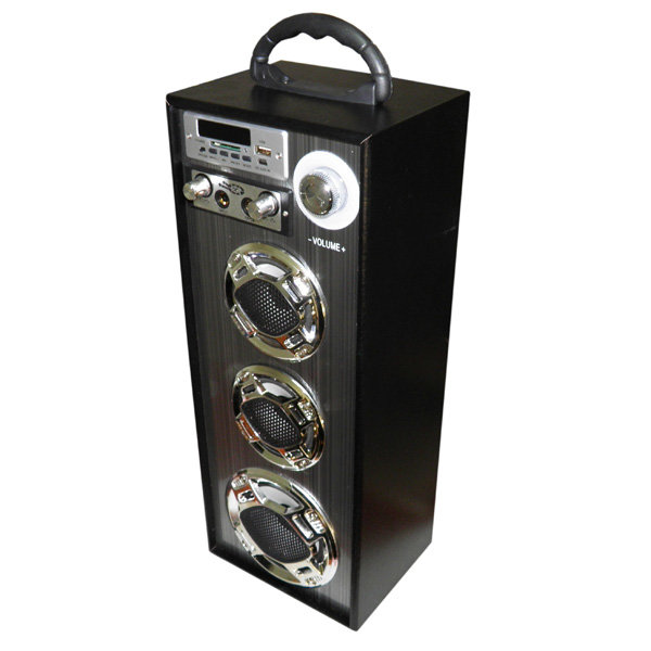 Колонка с караоке MS-36 Bluetooth+USB+FM+микрофон+пульт (акб BL-5C в комплект не входит) черная